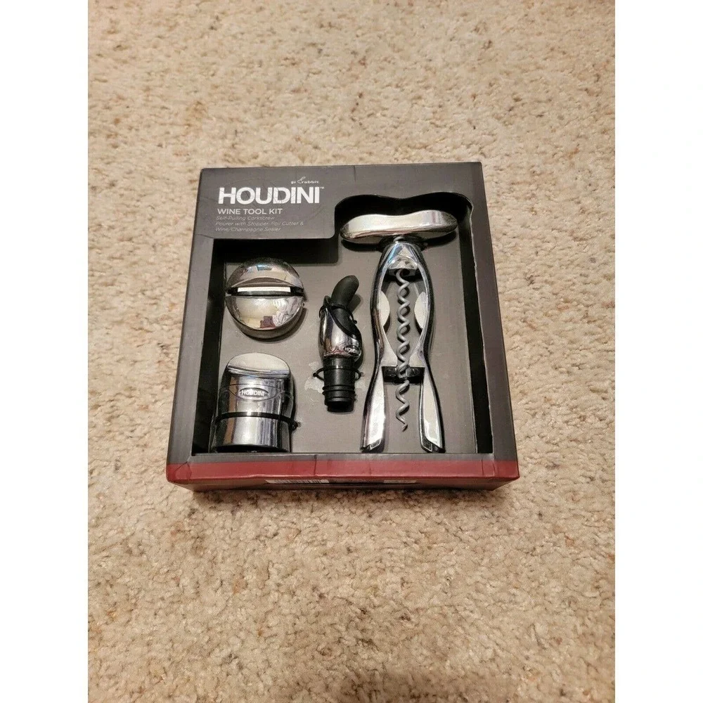 HOUDINI Houdini 4-Piece Wine Tool Kit Silver